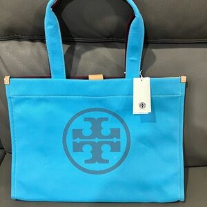 Tory Burch Blue Tote Bag